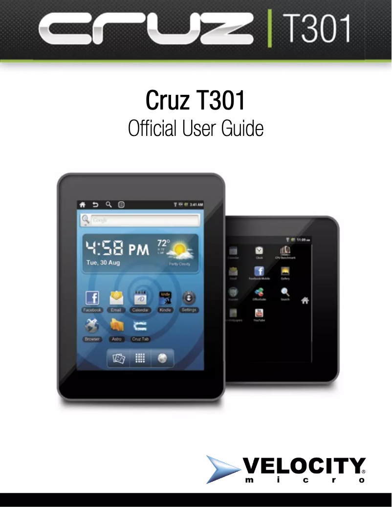 Image de la première page du manuel de l'appareil Cruz Tablet T301
