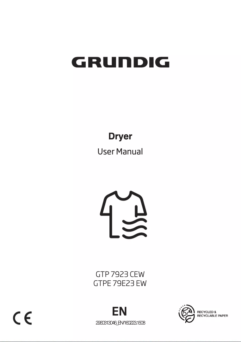 Page n°1 - Manuel utilisateur Grundig GTP 7923 CEW