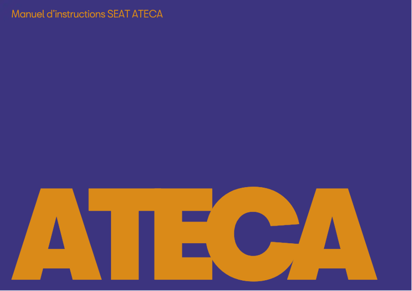 Page 1 de la notice Manuel utilisateur Seat Ateca (2025)