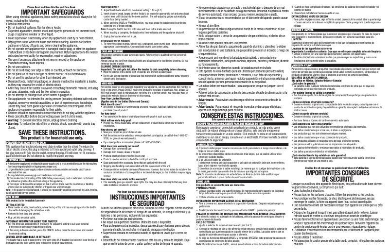 Page 1 de la notice Manuel utilisateur Black & Decker TR1478BD