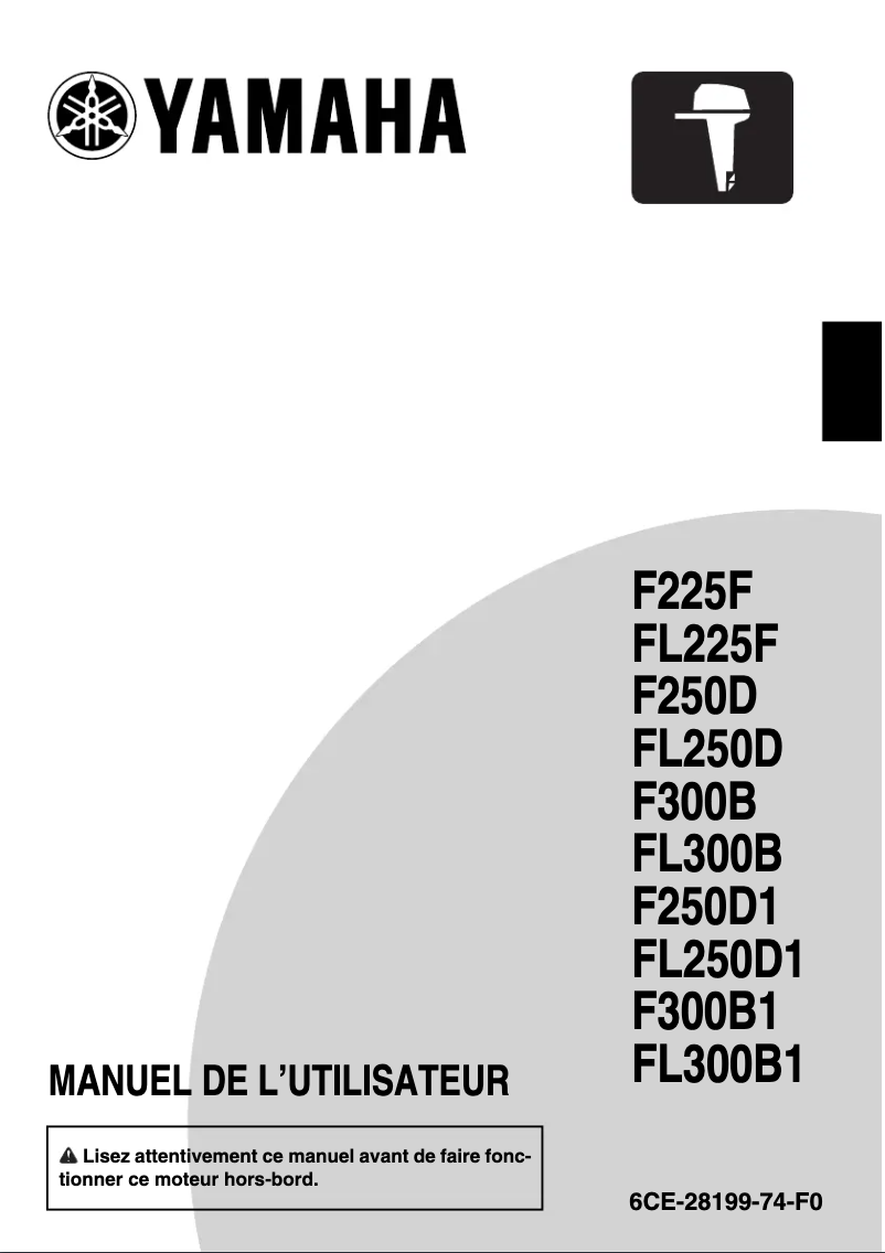 Image de la première page du manuel de l'appareil FL300B1 (2015)