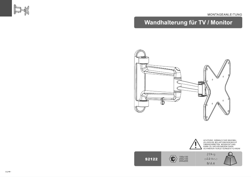 Image de la première page du manuel de l'appareil S2122