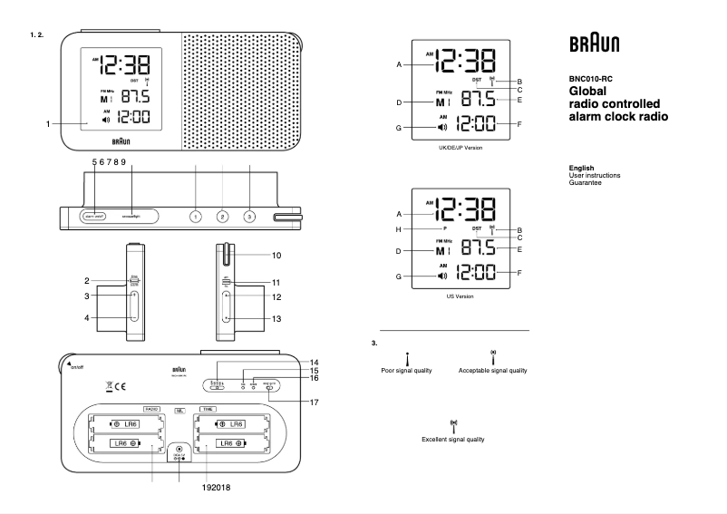 Page 1 de la notice Manuel utilisateur Braun BNC 010