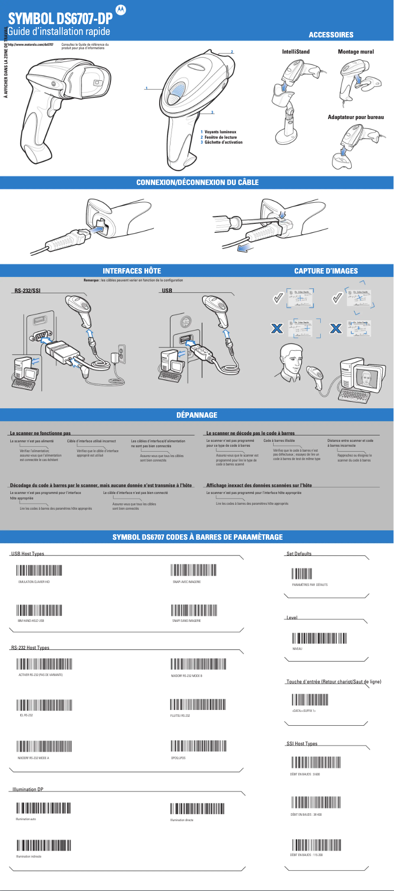 Page n°1 - Manuel utilisateur Zebra Symbol DS6707