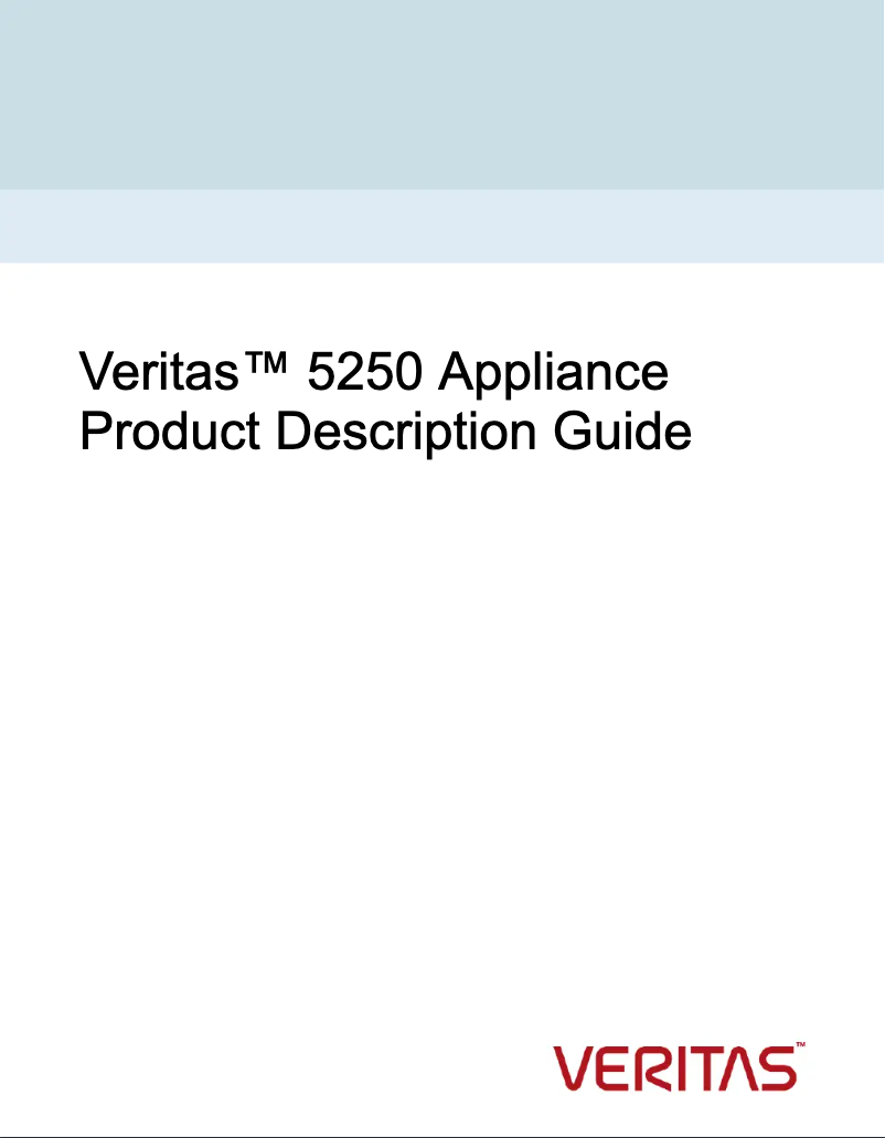Page 1 de la notice Manuel utilisateur Veritas 5250