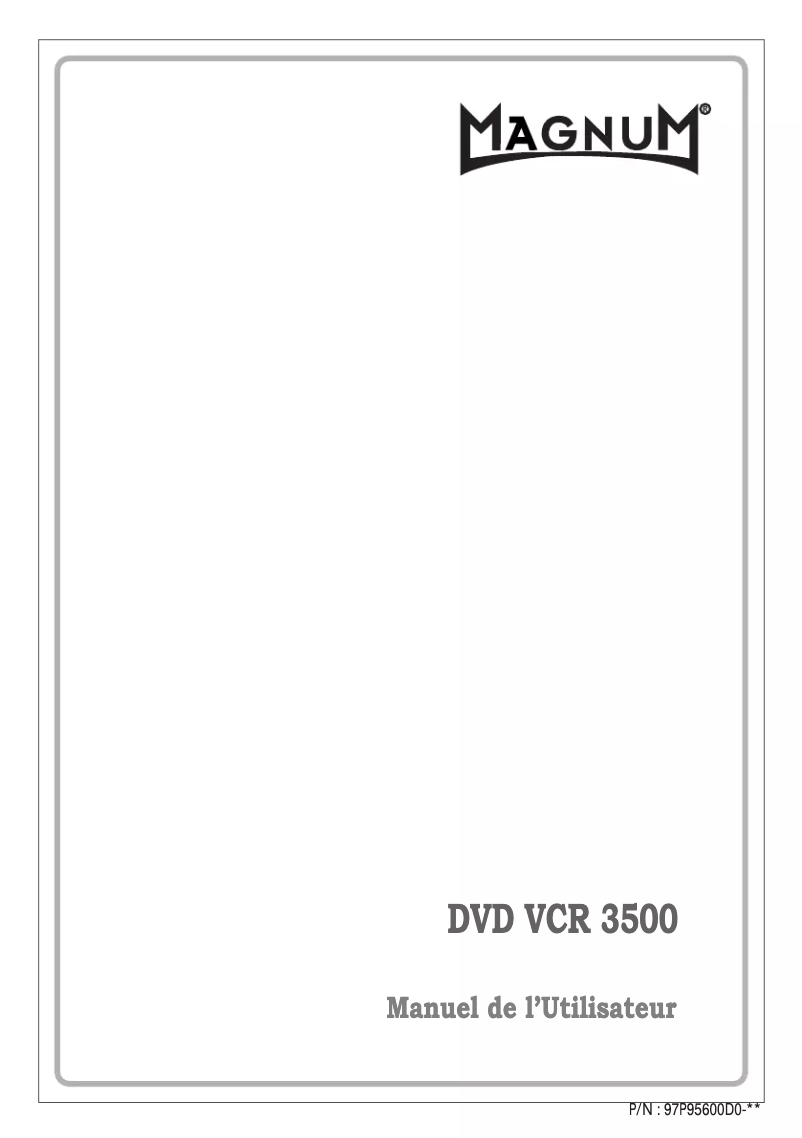 Page n°1 - Manuel utilisateur Magnum DVD-VCR3500