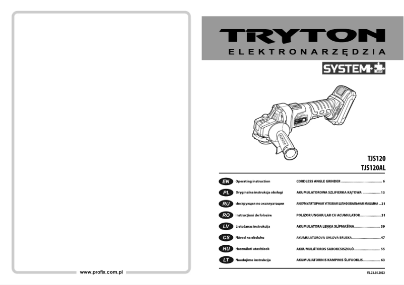Página 1 del manual Manual de usuario Tryton TJS120AL