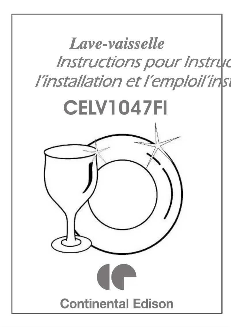 Image de la première page du manuel de l'appareil CELV1047FI
