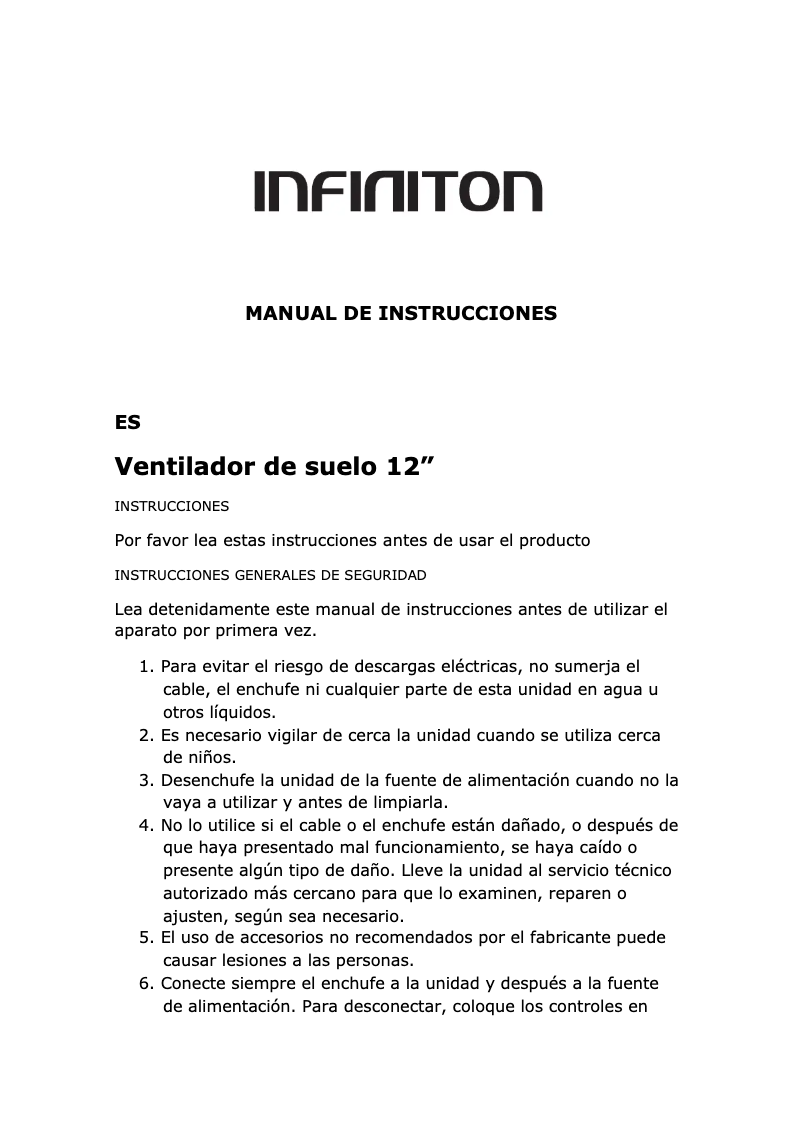 Page 1 de la notice Manuel utilisateur Infiniton BOX-53B