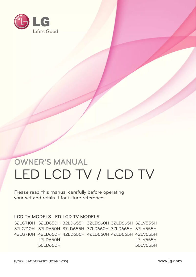 Page 1 de la notice Manuel utilisateur LG 42LD665H