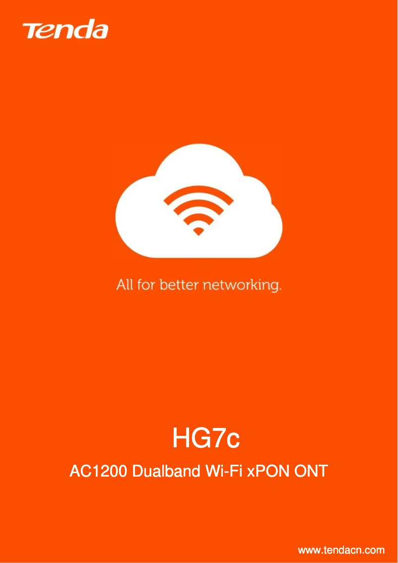 Page 1 de la notice Fiche technique Tenda HG7c
