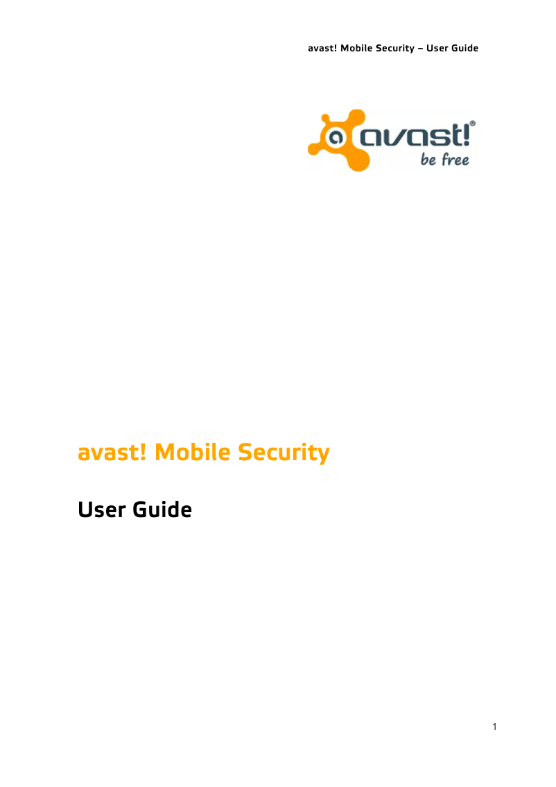 Image de la première page du manuel de l'appareil Mobile Security