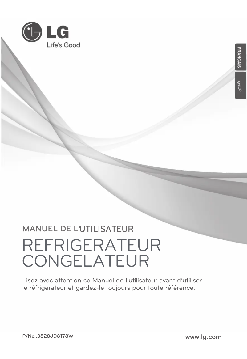 Page 1 de la notice Manuel utilisateur LG GR-389SVQF