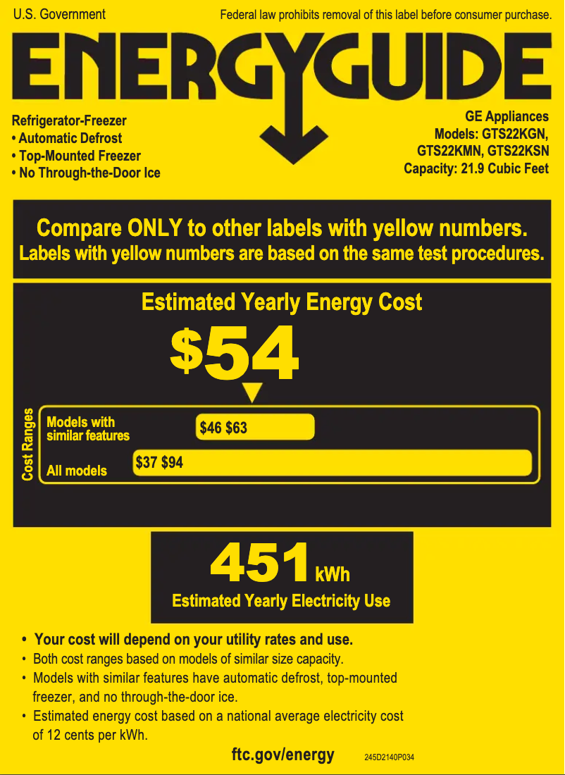 Image de la première page du manuel de l'appareil GTS22KMNRDS