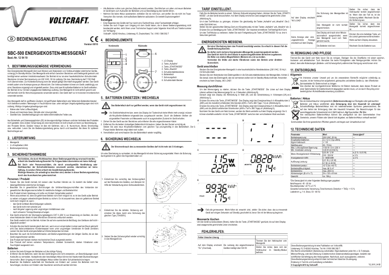 Image de la première page du manuel de l'appareil SBC-500