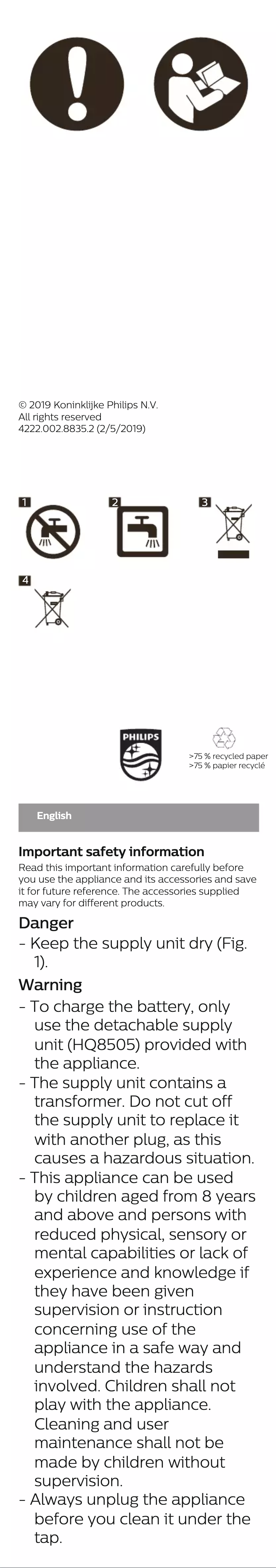 Image de la première page du manuel de l'appareil Series 5000 BT5501