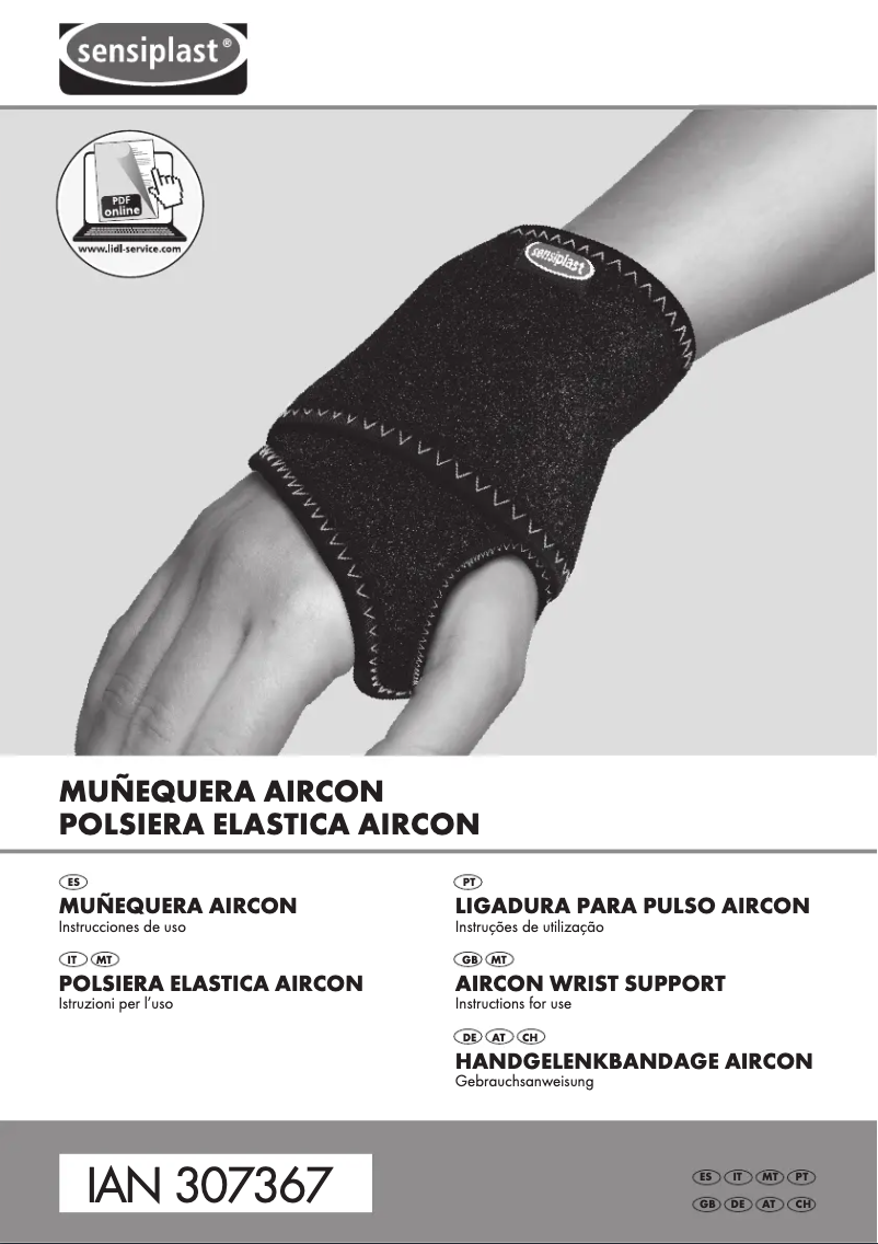 Page n°1 - Manuel utilisateur Sensiplast IAN 290302