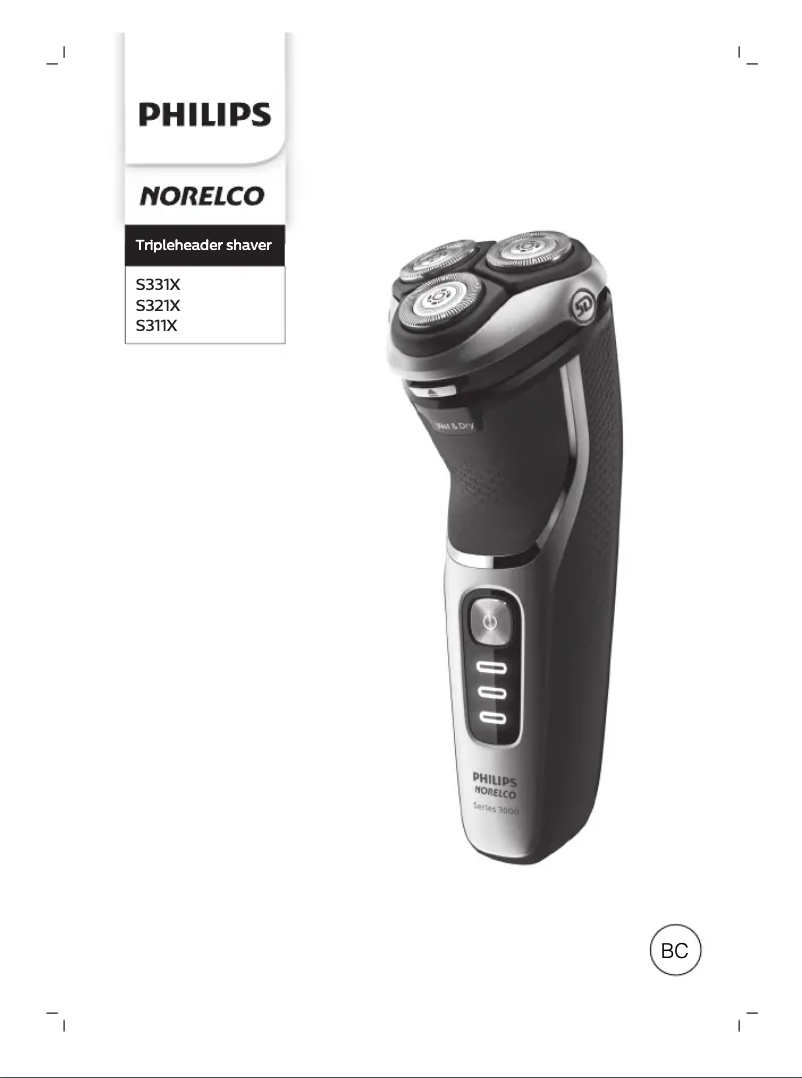 Page n°1 - Manuel utilisateur Philips Norelco Series 3500 S3212
