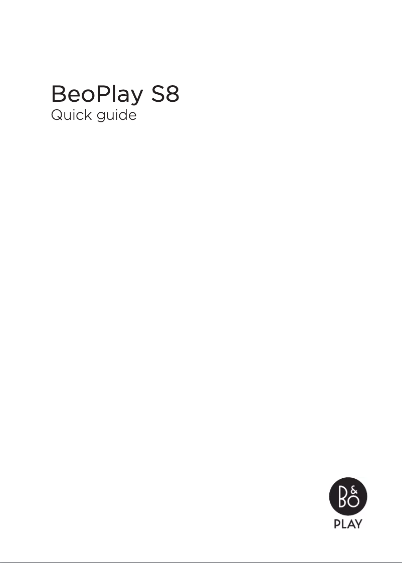 Página 1 del manual Manual de usuario Beoplay S8