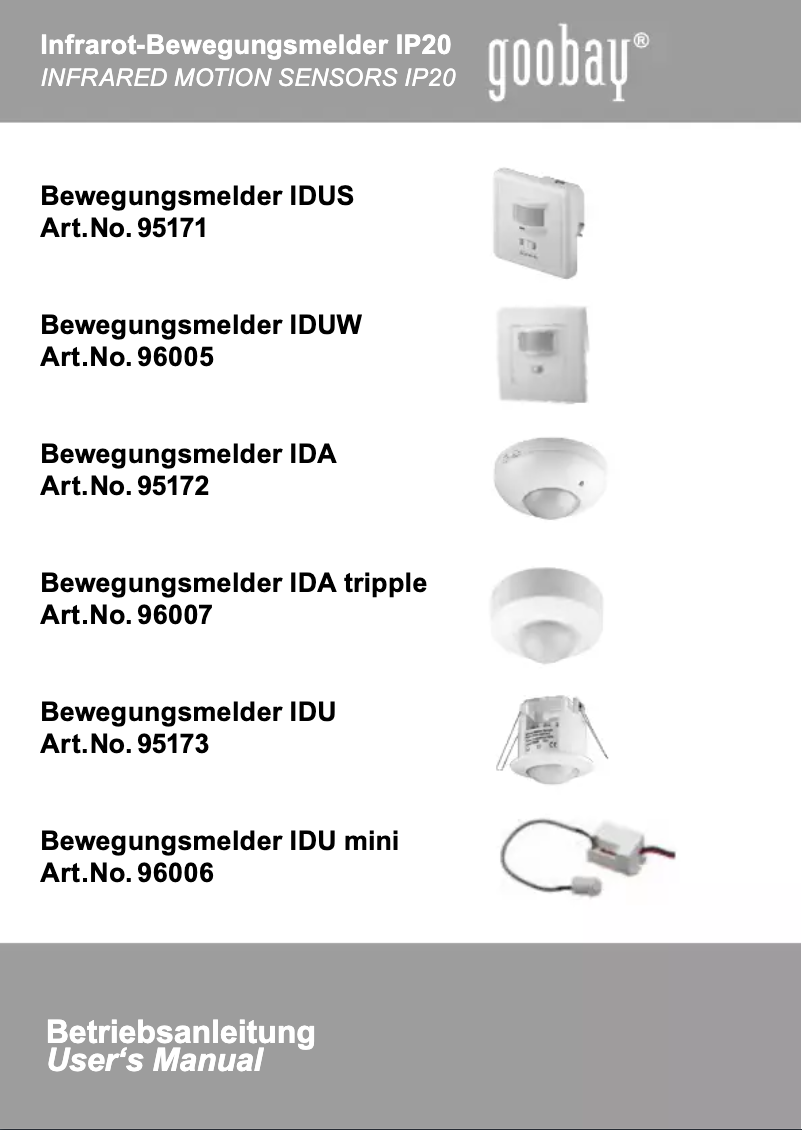 Page 1 de la notice Manuel utilisateur Wentronic 96007