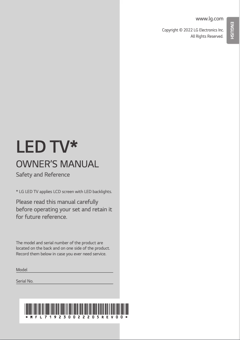 Página 1 del manual Manual de usuario LG 65UQ751C