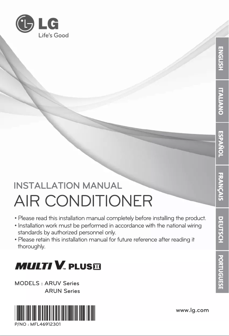 Page 1 de la notice Manuel utilisateur LG ARUN140LT2