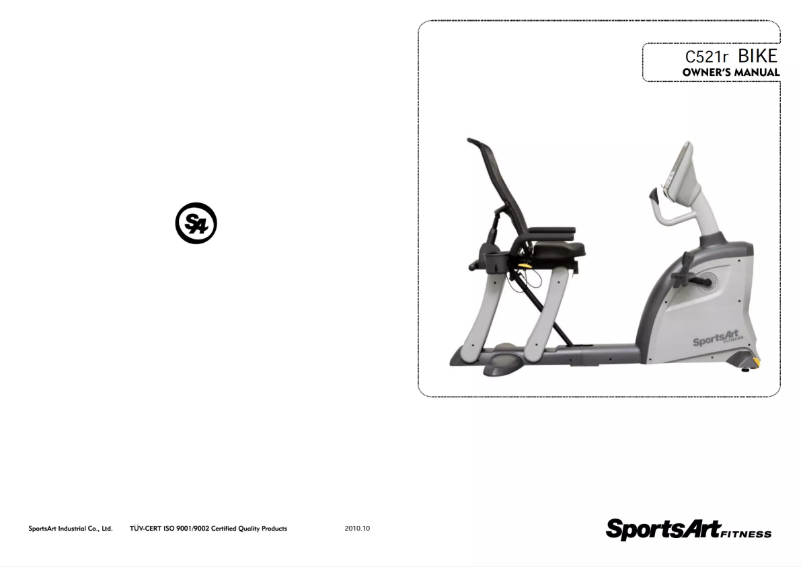 Page 1 de la notice Manuel utilisateur SportsArt C521r