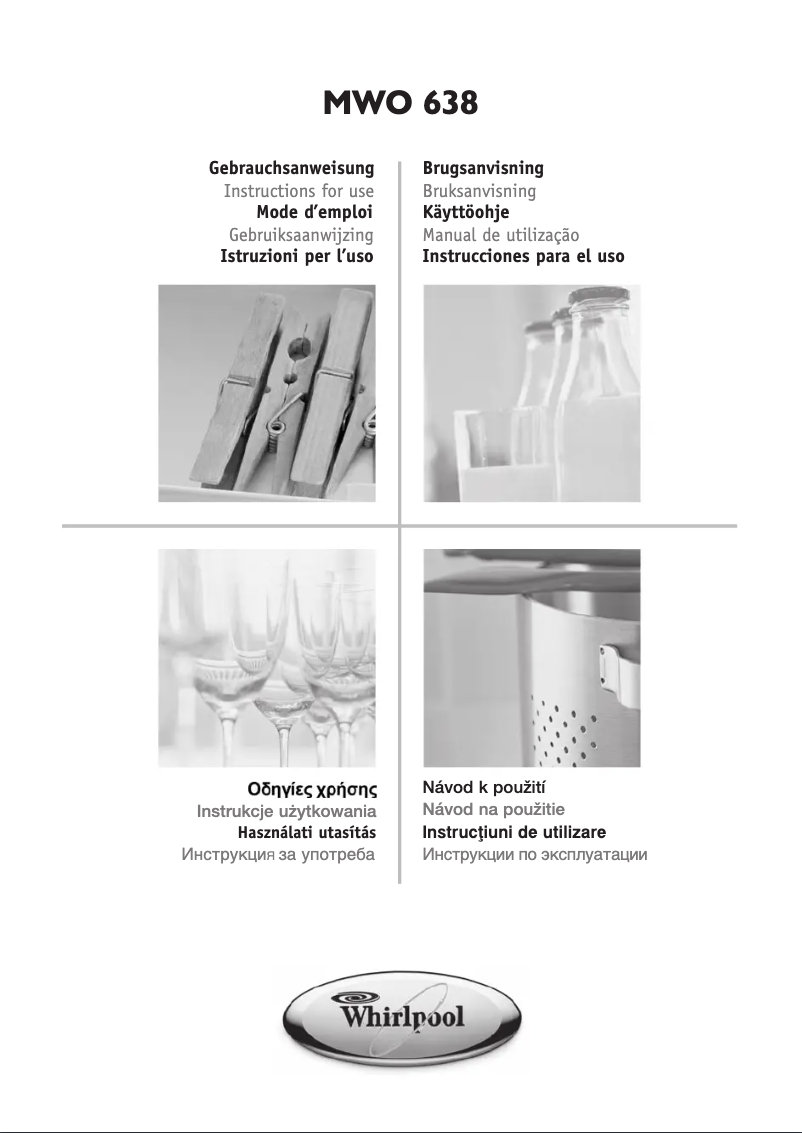 Página 1 del manual Instrucciones / montaje Whirlpool MWO 638