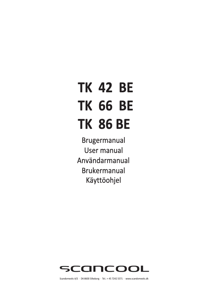 Page 1 de la notice Manuel utilisateur Scancool TK 66 BE