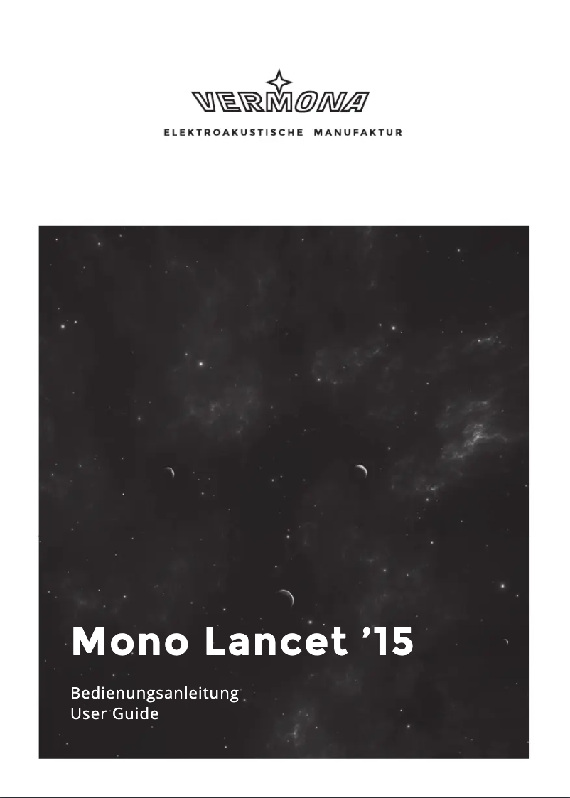 Image de la première page du manuel de l'appareil Mono Lancet '15