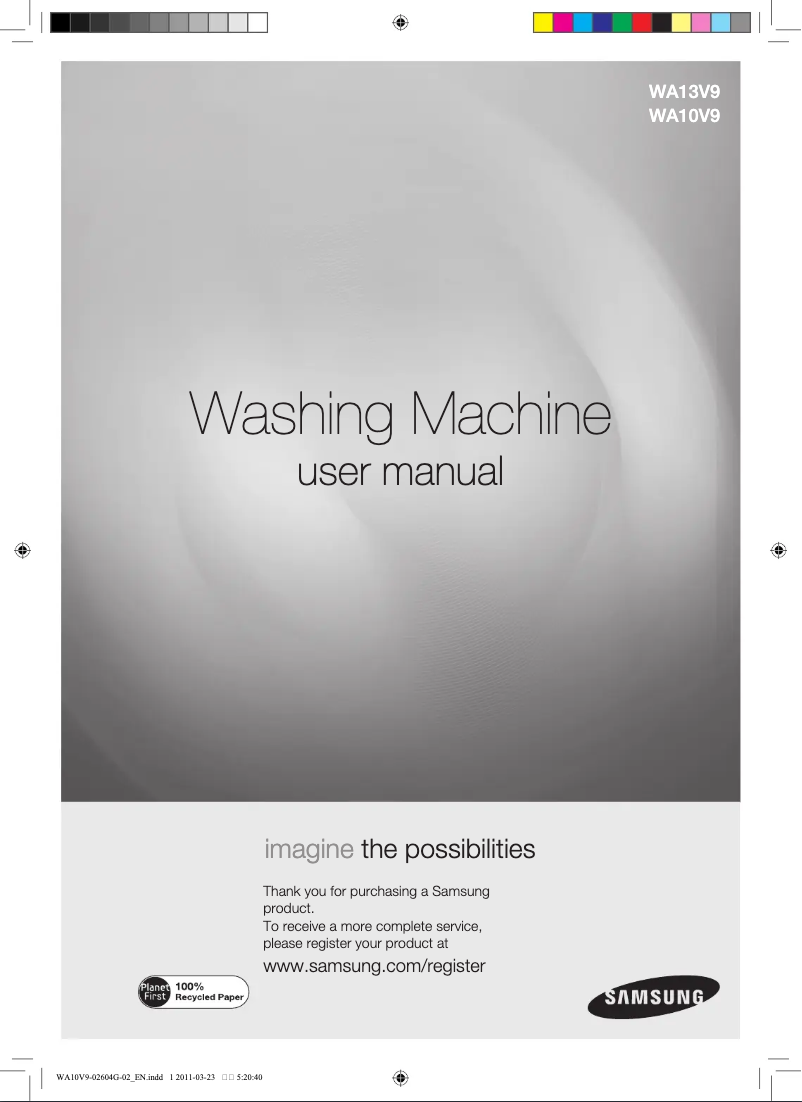 Page n°1 - Manuel utilisateur Samsung WA13V9LIP Poseidon