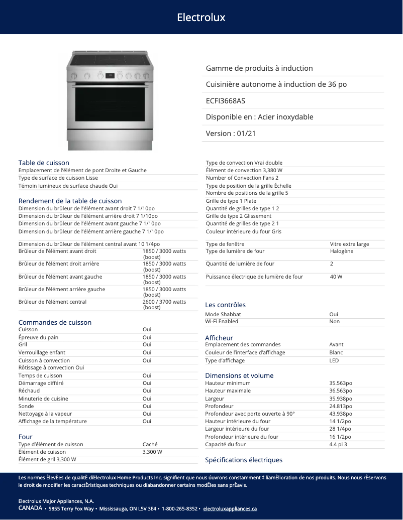 Image de la première page du manuel de l'appareil ECFI3668AS