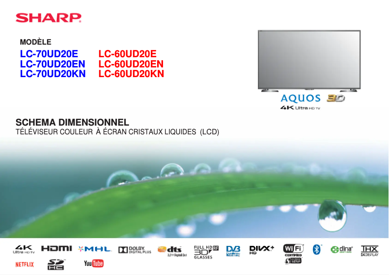 Page n°1 - Manuel utilisateur Sharp LC-60UD20EN