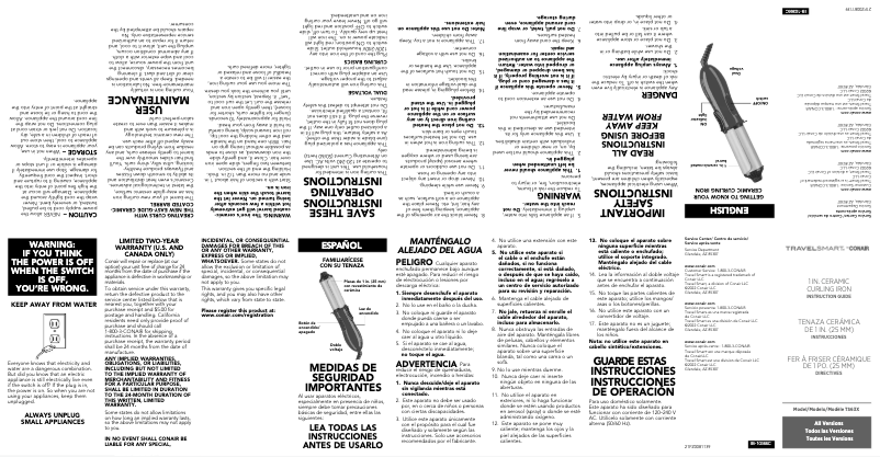 Image de la première page du manuel de l'appareil TS63XR