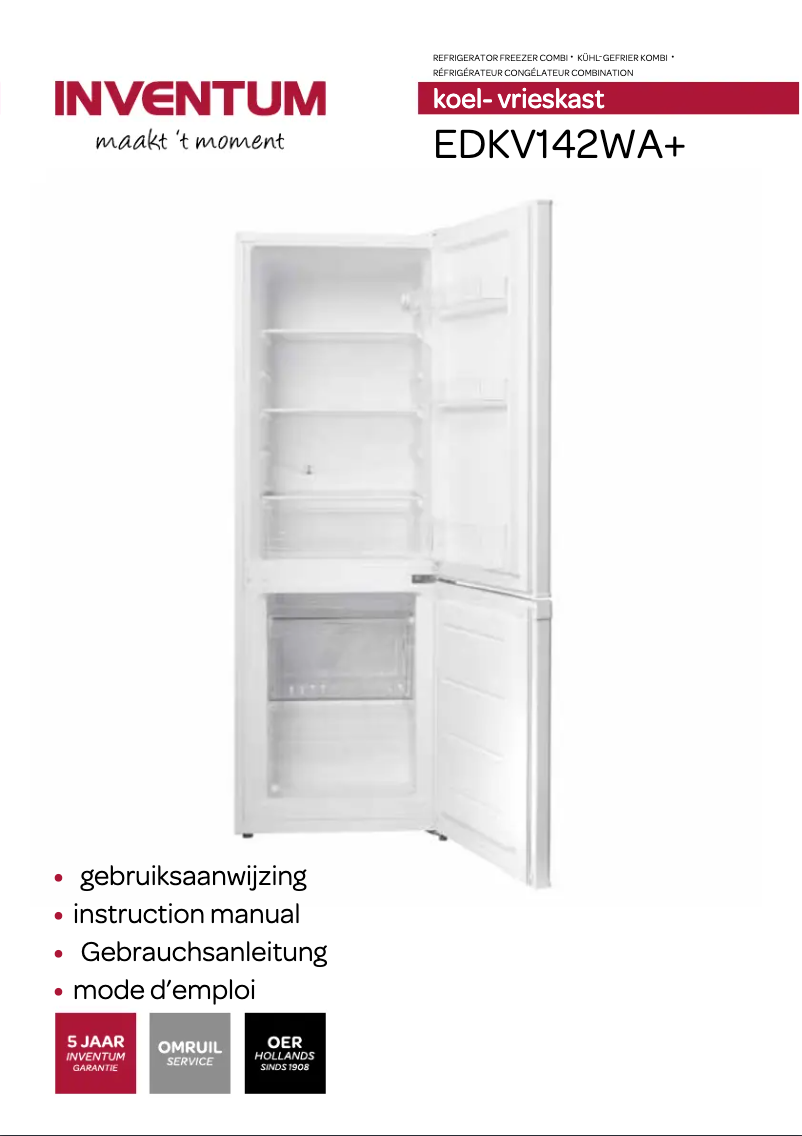 Page 1 de la notice Manuel utilisateur Zanussi EDKV142WA+