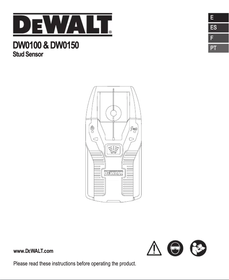 Page n°1 - Manuel utilisateur DeWalt DW0100