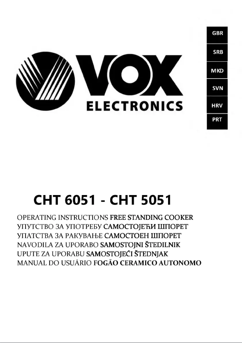 Page 1 de la notice Manuel utilisateur VOX CHT5051