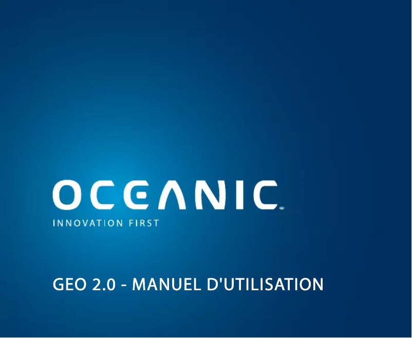 Page 1 de la notice Manuel utilisateur Oceanic GEO 2.0
