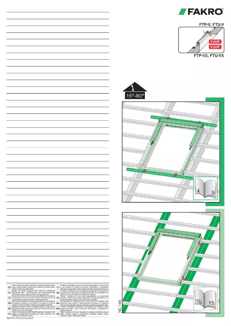 Page 1 de la notice Manuel utilisateur Fakro FTU-V