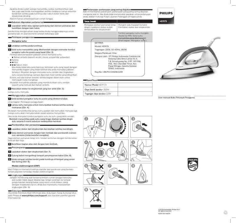 Page n°1 - Manuel utilisateur Philips Classic HD1173