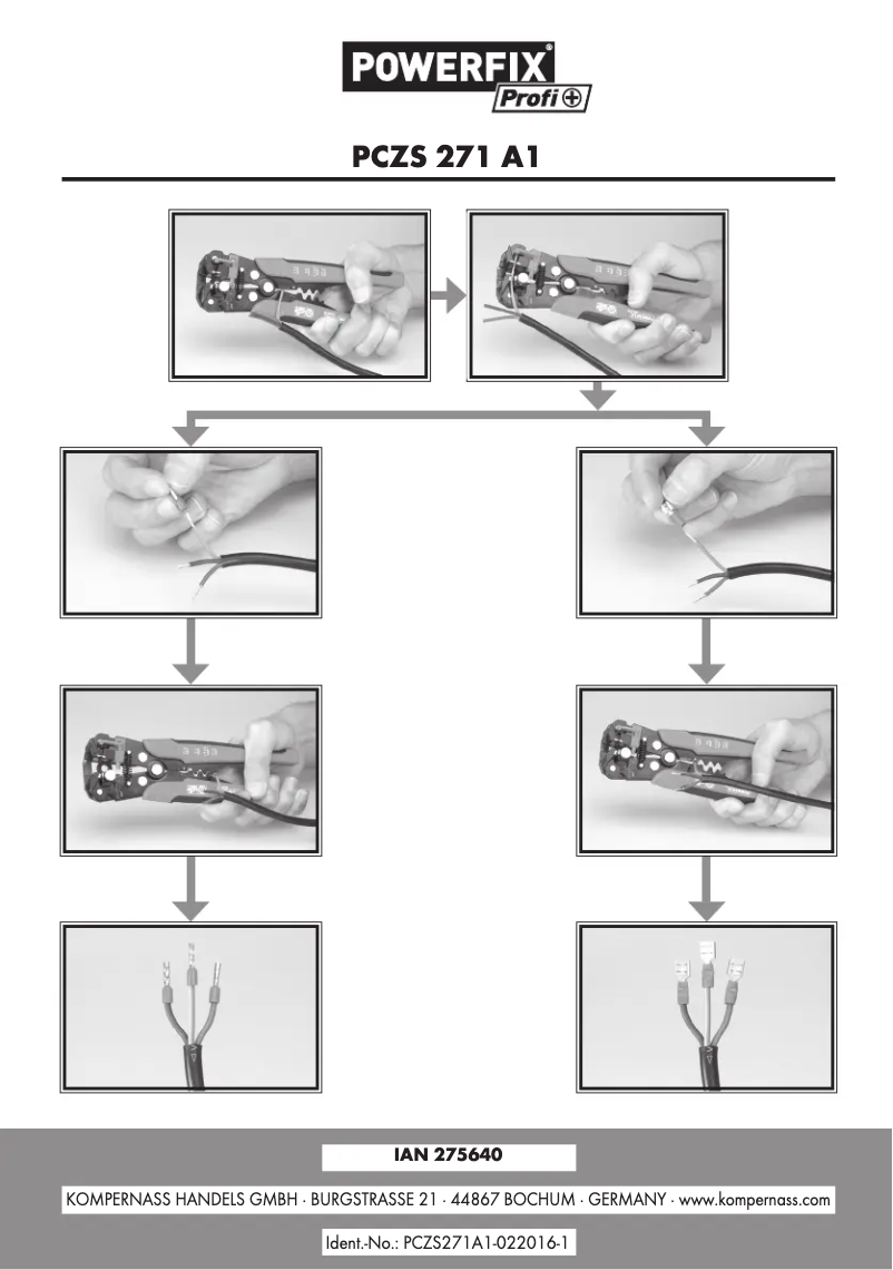 Image de la première page du manuel de l'appareil PCZS 271 A1