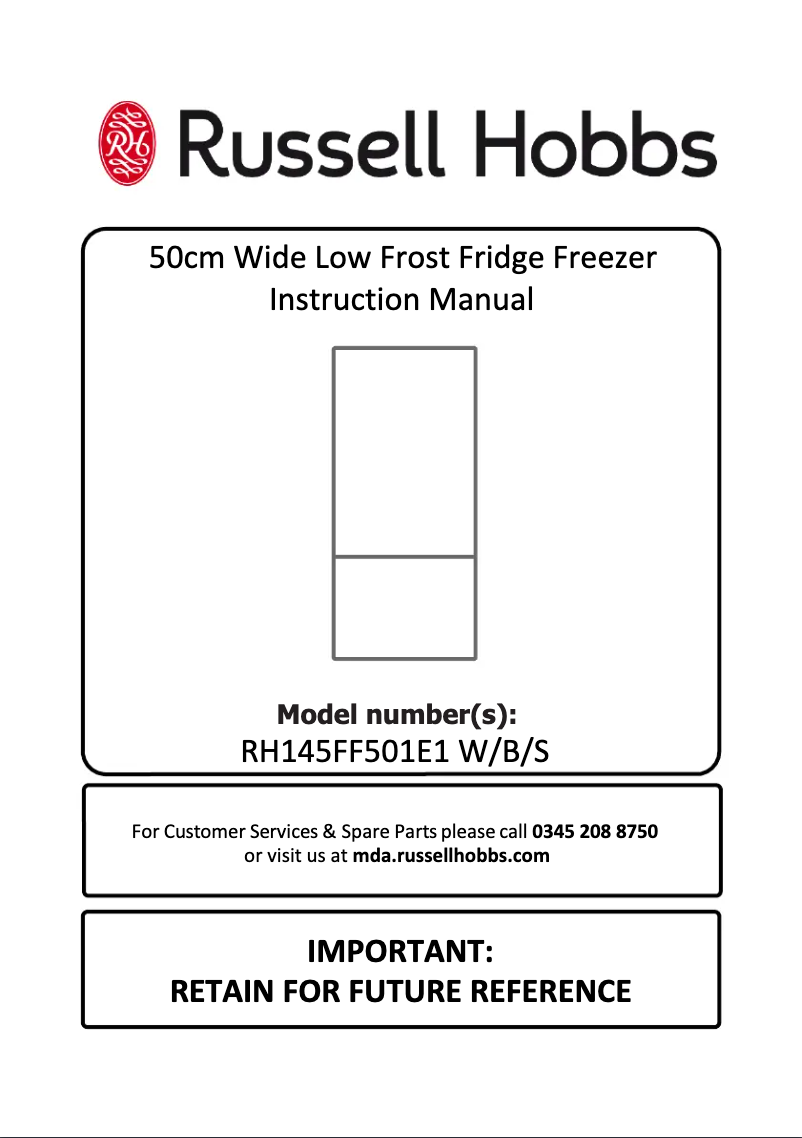 Image de la première page du manuel de l'appareil RH145FF501E1