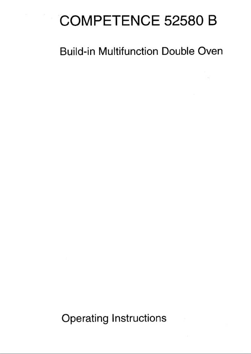 Image de la première page du manuel de l'appareil Competence 52580 B B