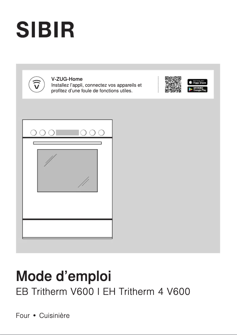 Image de la première page du manuel de l'appareil EB Tritherm V600