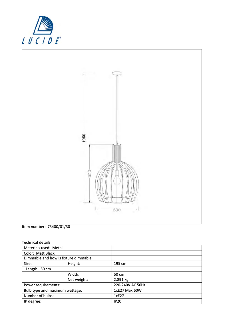 Image de la première page du manuel de l'appareil Mikaela 73400/01/30