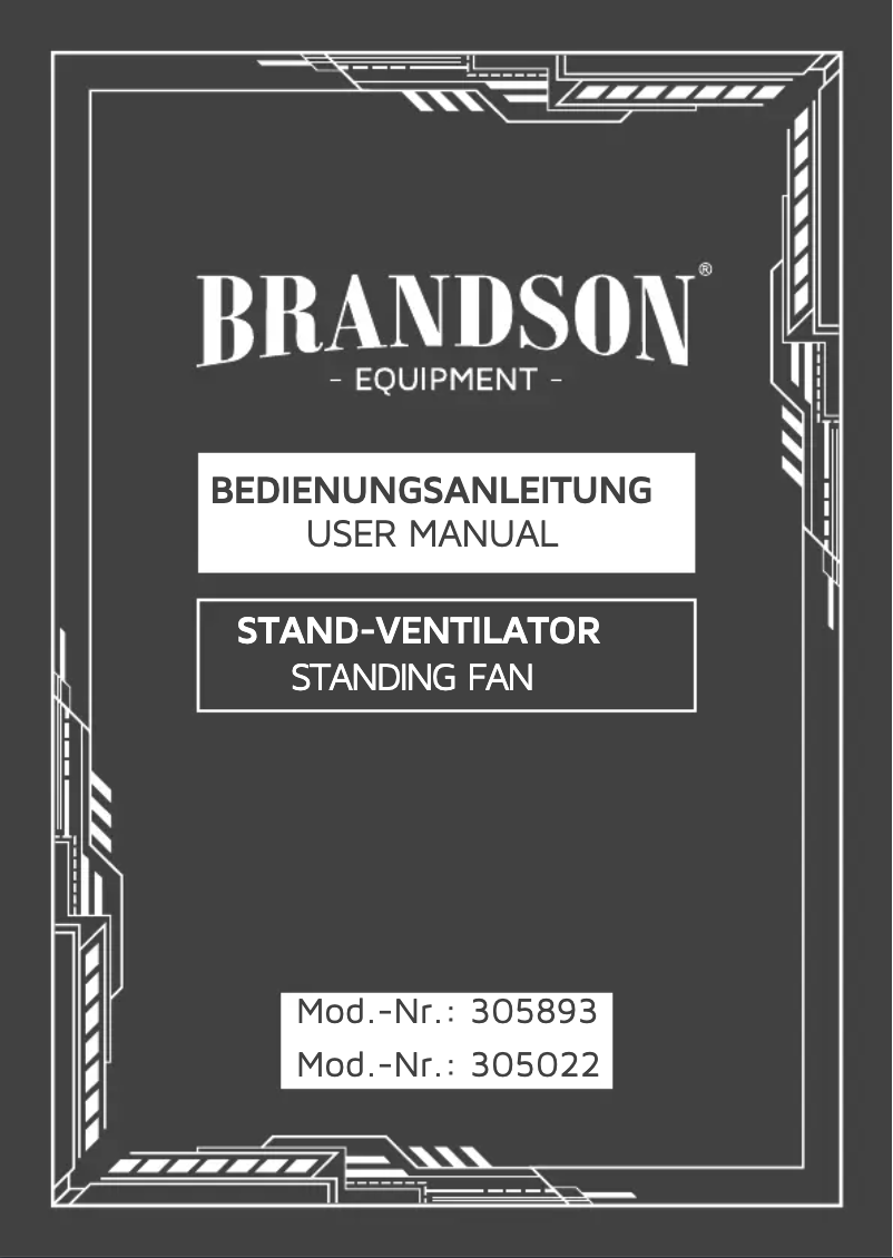 Page 1 of the manual User Manual Brandson 305893