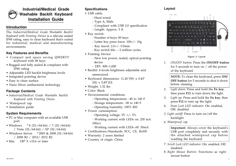Image de la première page du manuel de l'appareil JK-US0911-S1