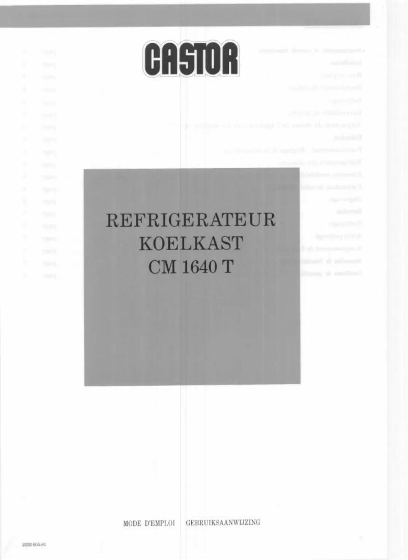 Image de la première page du manuel de l'appareil CM 1640 T