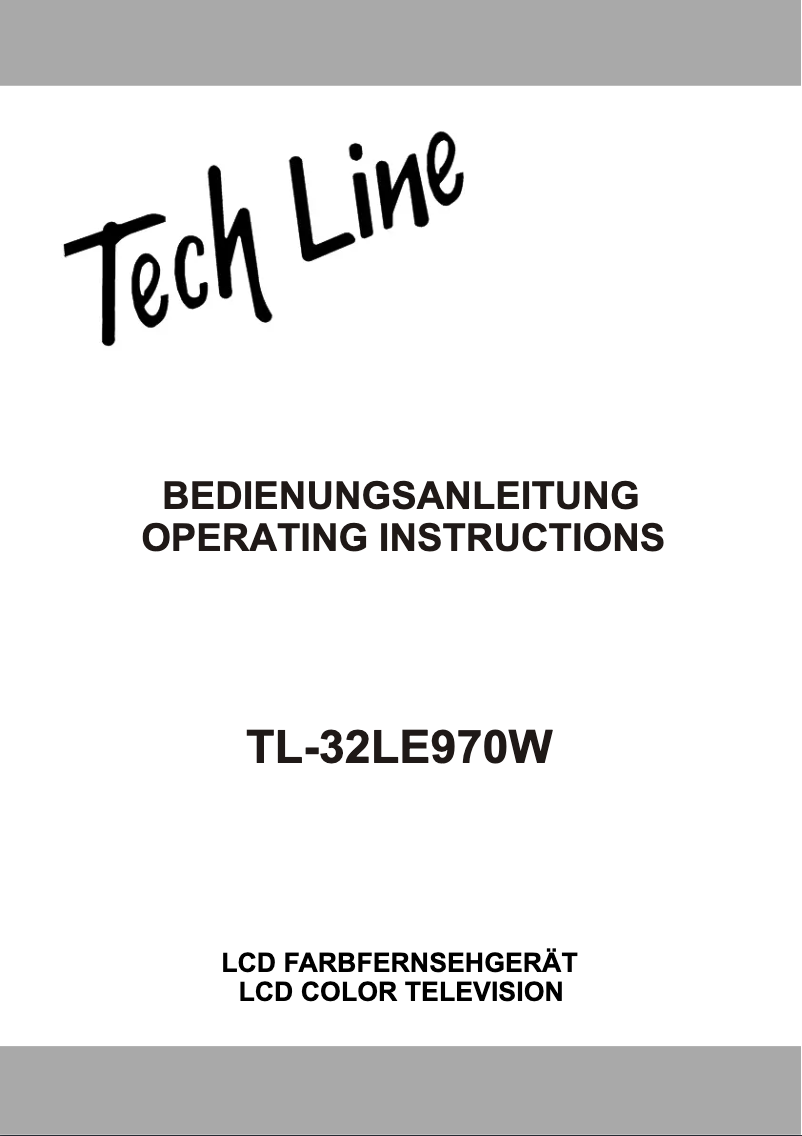 Page 1 de la notice Manuel utilisateur TechLine TL-32LE970W