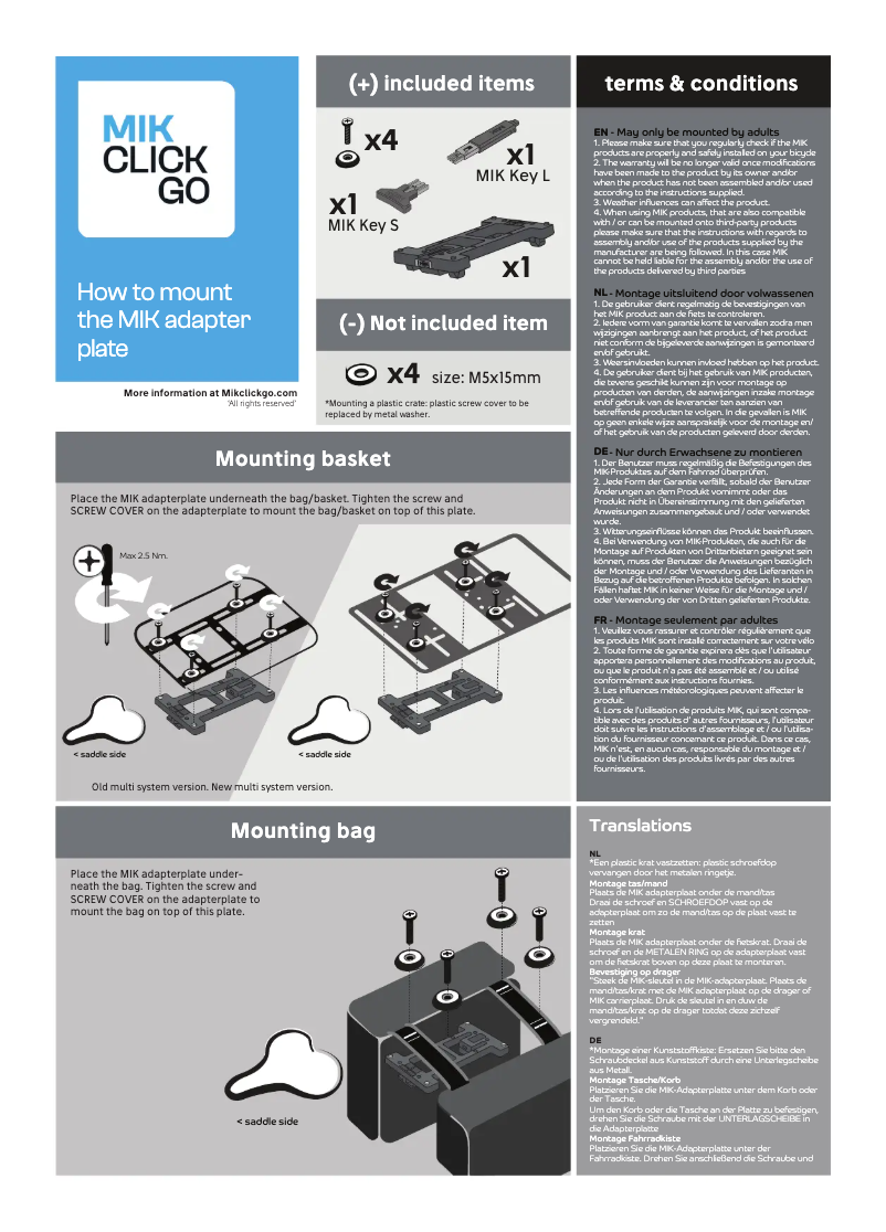 Page 1 de la notice Manuel utilisateur Basil Pasja